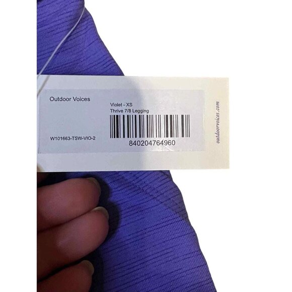 NWT Outdoor Voices TechSweat™ Thrive 7/8 Legging – Violet XS - Picture 2 of 6